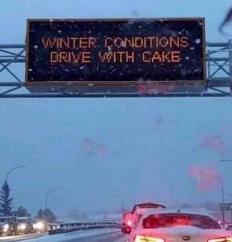 WINTER CONDITIONS / DRIVE WITH CAKE