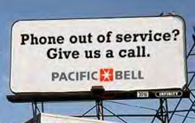 PHONE OUT OF SERVICE? / GIVE US A CALL